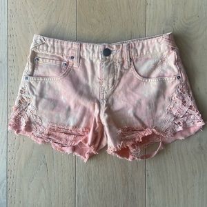 Orange Free People Denim Shorts